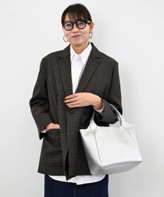 Hekhèr Le Style de Vie 新素材・新色【日本製/セレモニーにも】シュリンクレザー ハンドバッグ medium シルバ－