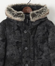 JOSEPH ABBOUD MOUNTAIN 【イタリア素材/ECOファー/9ポケット/ダウン/男女兼用】スライバーカモフラージュ　ダウンコート