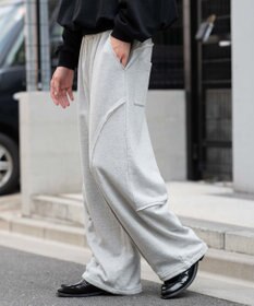 WEGO 【ユニセックス着用ITEM/ウエストゴム/MLサイズ展開】バルーン3Dスウェットパンツ