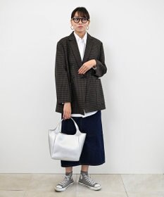 Hekhèr Le Style de Vie 新素材・新色【日本製/セレモニーにも】シュリンクレザー ハンドバッグ medium シルバ－