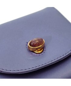 UNBILLION ペルケ perche ジェムストーンヒネリかぶせ二つ折り財布