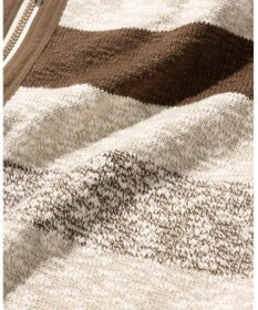 JOSEPH ABBOUD MOUNTAIN 【イタリア糸使用】 コットンスラブボーダー Vネック カーディガン