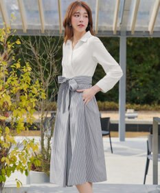 Tiaclasse カシュクールシャツワンピース