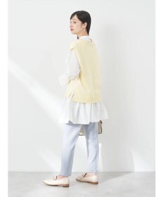 earth music&ecology ＳＥＴ２点Ｖネックベスト＋スタンドカラーチュニック