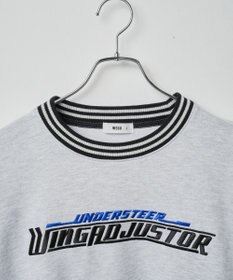 WEGO ヘビーウエイト刺繍バイカラープルオーバー