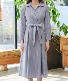 Tiaclasse カシュクールシャツワンピース