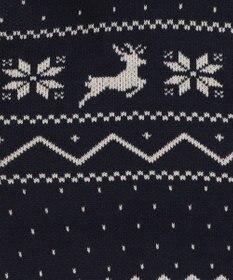 WEGO ノルディック柄ハーフジップニット