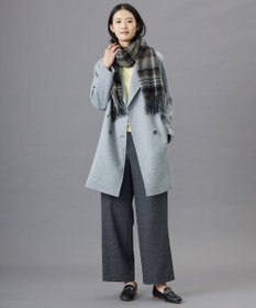 J.PRESS LADIES ネップヘリンボーンワイドパンツ