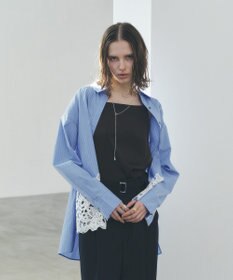 YECCA VECCA レースヘムロングシャツ