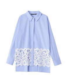 YECCA VECCA レースヘムロングシャツ