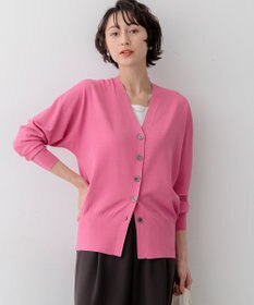23区 【先行予約】レーヨンポリエステルストレッチ Vネック カーディガン