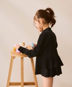 OP／FILA 【Ocean Pacific】フリル切り替えラッシュガード パーカー