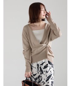 Te chichi 【雑誌掲載アイテム】2WAYカシュクールVネックカーディガン《2026 spring catalog item》