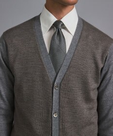 GOTAIRIKU 体温調整に【洗える/チクチクしにくい/ピリングしにくい】イタリア糸 ハイゲージ カーディガン_WOOL100%