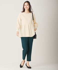 ANY SIS 【洗える】ペプラムニット プルオーバー