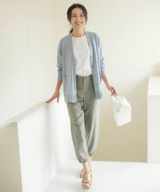 J.PRESS LADIES L ワイドリブジャージー タックスリーブ カットソー