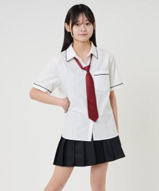 WEGO 【SCHOOLITEM】スクールパイピングシャツS/S