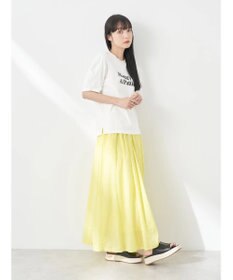 earth music&ecology フォルムスリーブ刺繍ロゴＴＥＥ