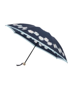 新品【ランバン】晴雨兼用折りたたみ日傘 フラワープリント 大判 雨傘】ランバン オン ブルー (LANVIN en Bleu) 花柄 プリント