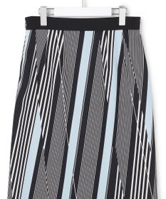 ICB 【先行予約】ランダムストライププリント ストレートスカート