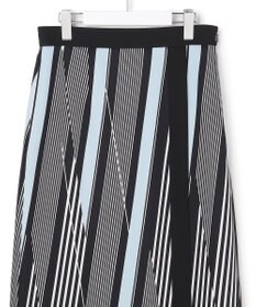 ICB 【先行予約】ランダムストライププリント ストレートスカート