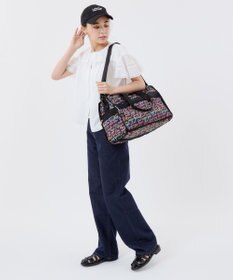 LeSportsac DELUXE MED WEEKENDER/NYCスクリプトブラック