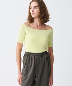 uncrave リネンニット オフショルトップス