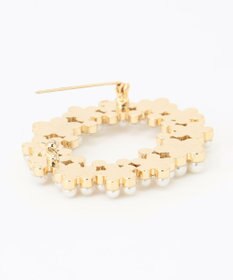 ANY オーバルパールビジューブローチ