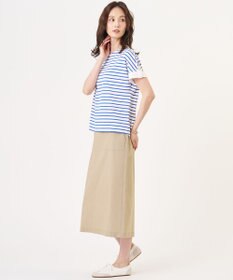J.PRESS LADIES S 【一枚で着映え】バイカラーボーダー クルーネック カットソー