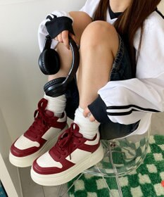 WEGO ボリュームレースアップ厚底スニーカー