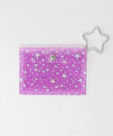 WEGO ラメスタークリアカードポーチ