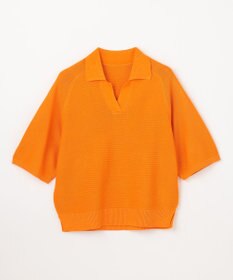 ANY L アクリルガーターポロ衿ニット