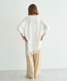YECCA VECCA ドロストスリーブヘムレースTee