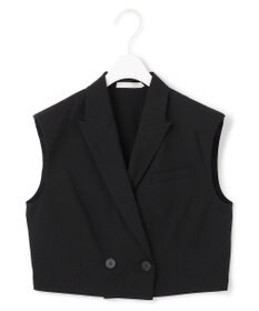 ICB 【接触冷感・UVカット・洗える】 T/Rドライリネン ショートジレ