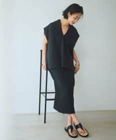 UNFILO BEAUTY FORM JERSEY Light キーネックトップス