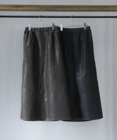 Green Parks ■ESCAR ヴィンテージ調エコレザースカート