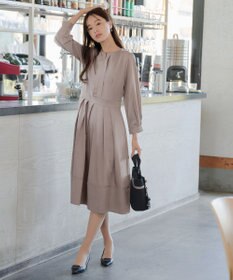 Tiaclasse L 【セレモニー・XSサイズ(5号)追加・新色追加・洗える】キーネックフレアワンピース