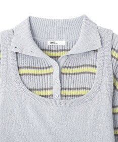 CRAFT STANDARD BOUTIQUE 2点セット/ベスト＋ハーフボタンリブニットトップ