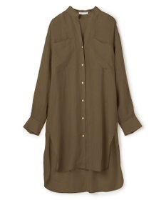 BEIGE， PAULINE / リネンヴィスコースオーバーサイズロングシャツ