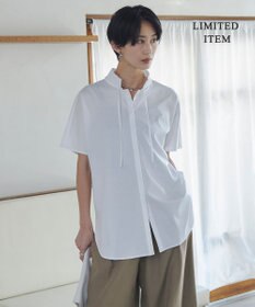 ICB 【WEB限定】ブラウスライクスムース スタンドカラーカットソー