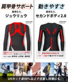 CW-X 【WOMEN】 CW-X レディース 機能性トップス 【JYURYU TOP】 長袖 肩が動かしやすくなる 運動時の疲労を軽減 ゴルフ 球技 マラソン 保温(本体) JAY789 /ワコール