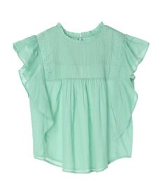 earth music&ecology コットンボイルフリルブラウス