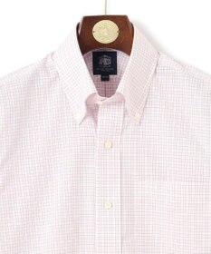 J.PRESS MEN 【PREMIUM PLEATS / 形態安定】スーピマコットンファンシーチェック ドレスシャツ / B.D.