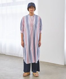J.PRESS YORK STREET 【WOMEN】マルチストライプ シャツワンピース