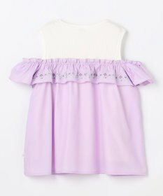 組曲 KIDS  【90-100㎝】 クロスステッチオフショルトップス