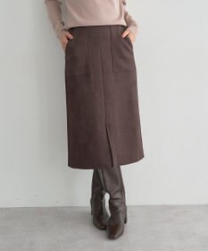 YECCA VECCA ハイウエストフェイクスエードスカート