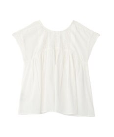 earth music&ecology 【WEB・一部店舗限定】【綿100％】レース＆ピンタックフレンチブラウス