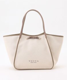 TOCCA 【A4サイズ対応】TRIM RIBBON CANVASTOTE トートバッグ