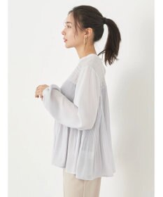 earth music&ecology レースプリーツブラウス