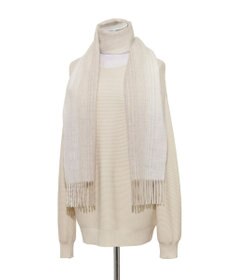 MOONBAT FURLA(フルラ）ウール100％ オンブレー チェックマフラー